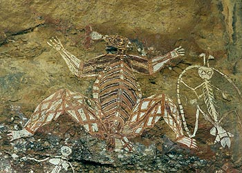 Wandmalerei der Ureinwohner